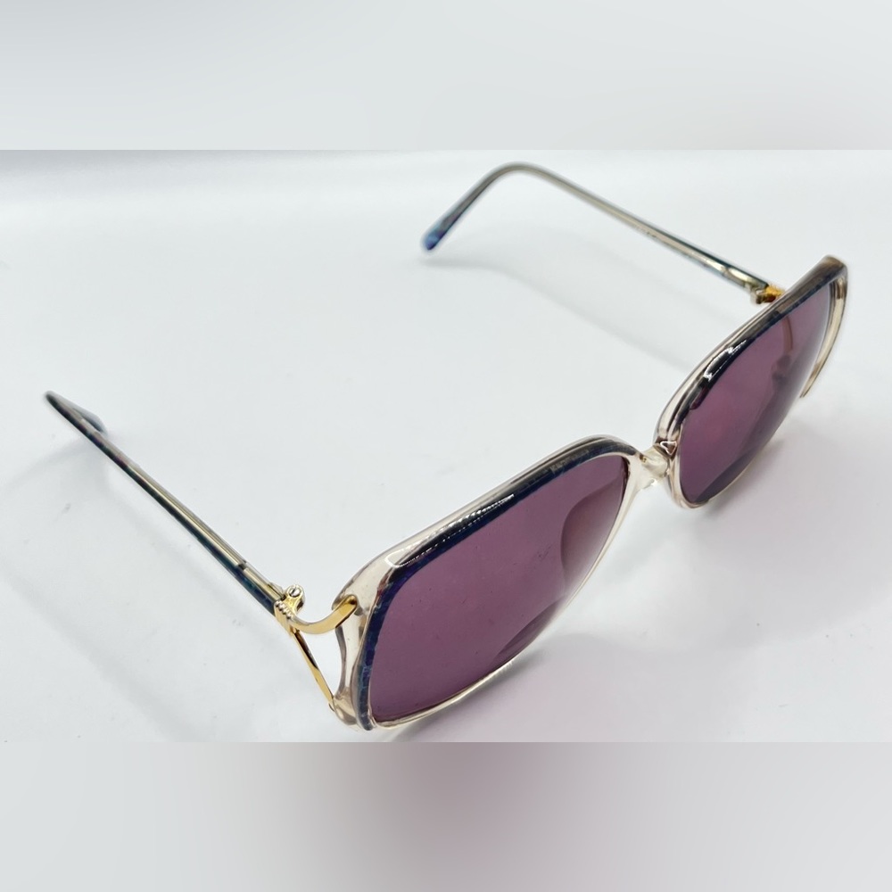 Vintage Tura 300 Blue Purple Oval Butterfly Sunglasses Frames Only